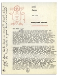 Hunter S. Thompson Letter Signed -- ''...this is not a friendly community to those who can't pay. And now the same money-grubbing swine call me 'Hunter' and offer me credit...''